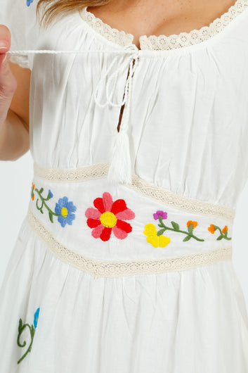 RIXO Alani Dress in Ombre Floral Embroidery