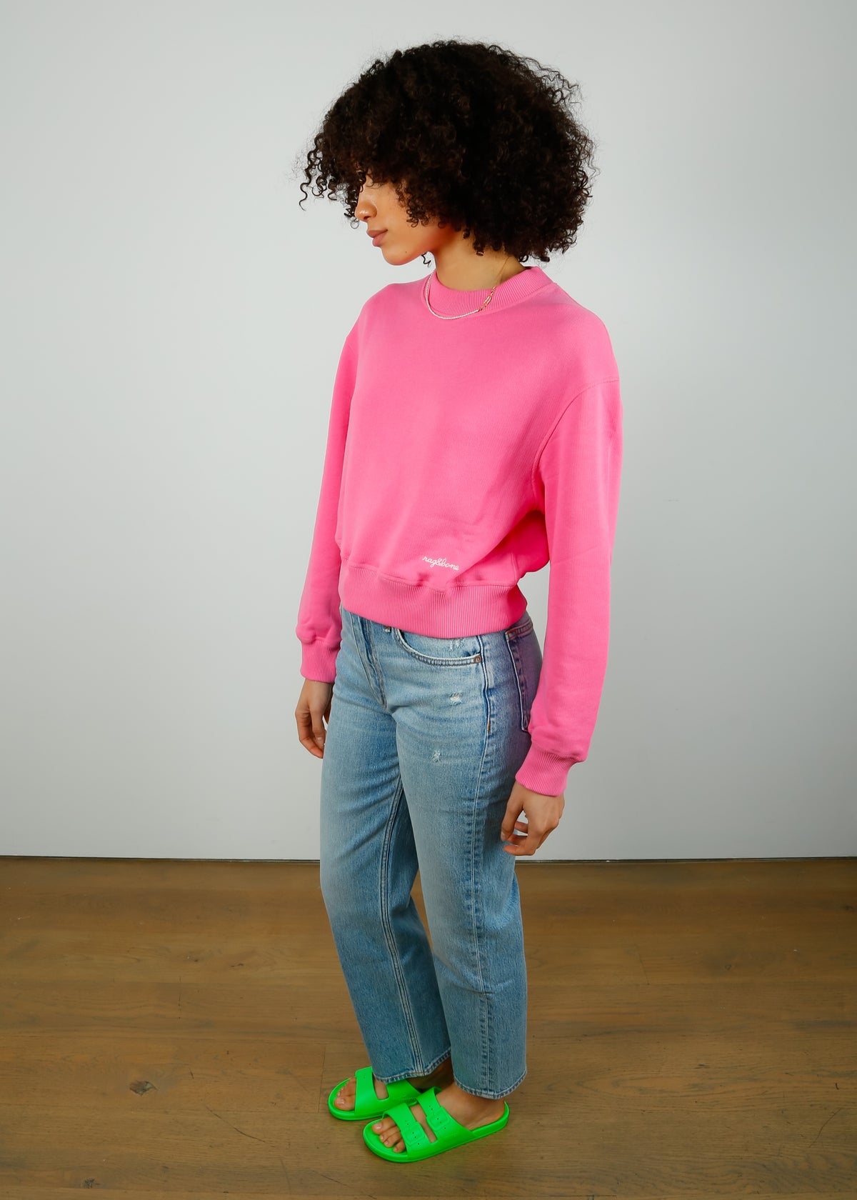 R&B Vintage Terry Sweatshirt in Pink