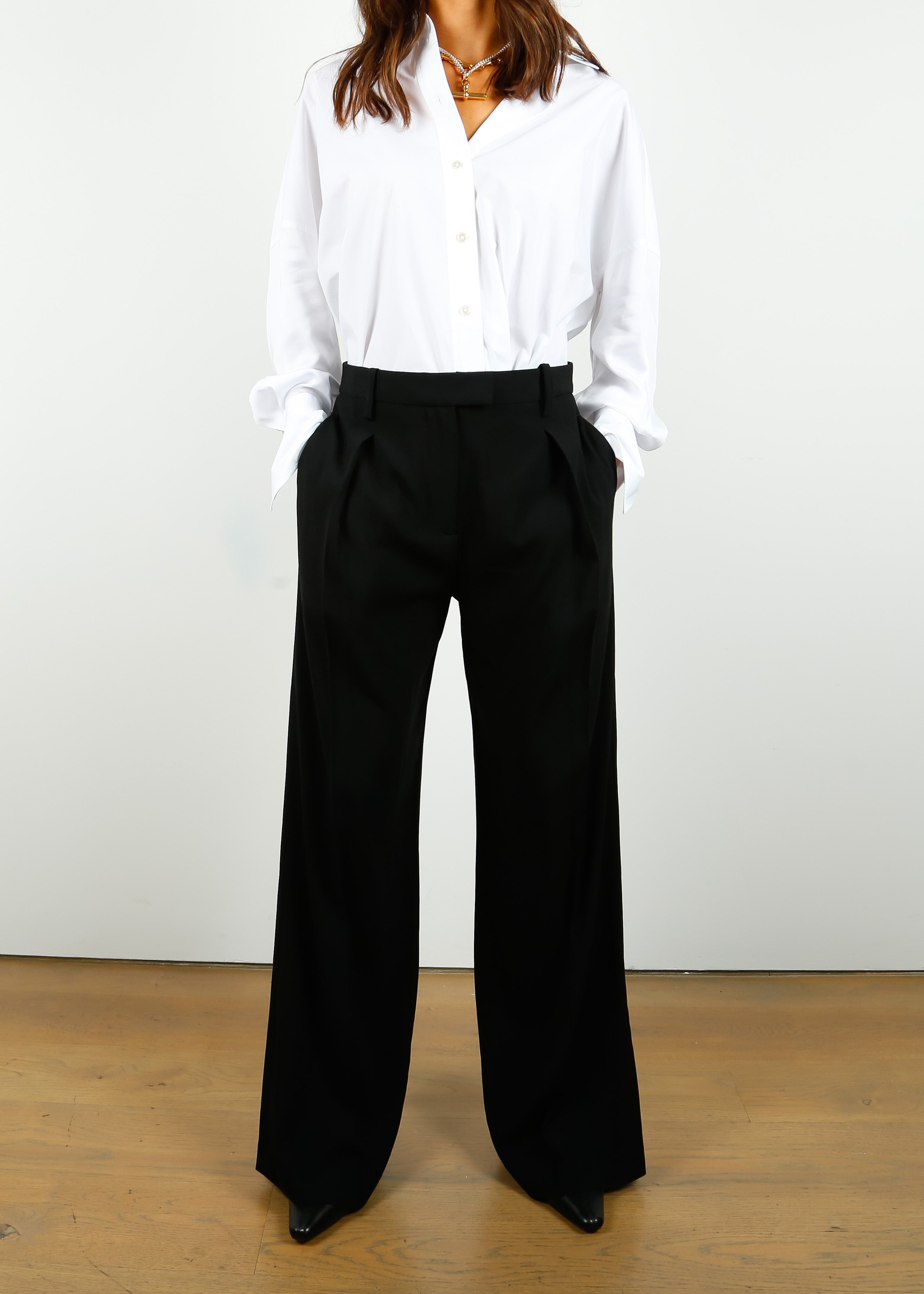 R&B Bennett Japanese Crepe Pant in Black