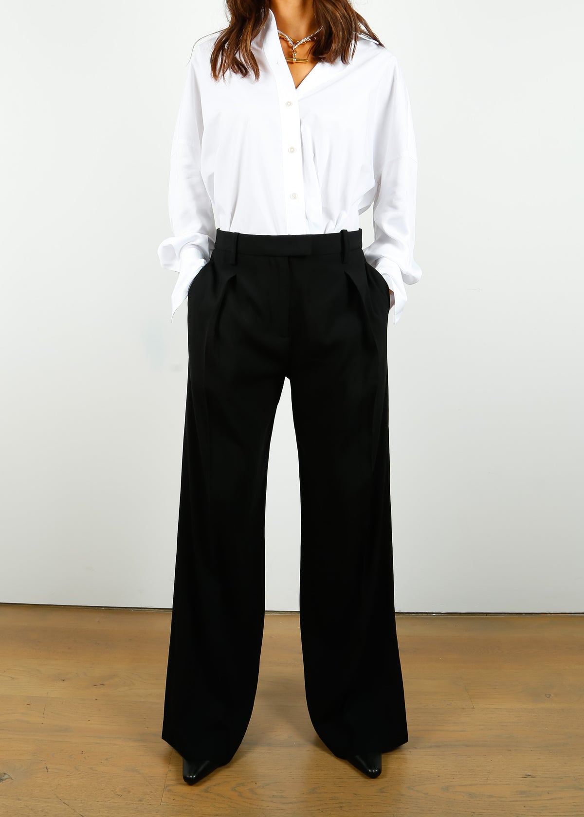 R&B Bennett Japanese Crepe Pant in Black