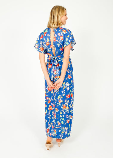 RIXO Sadie 2 Dress in Waterblossom Indigo