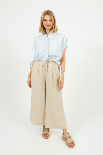 EP PT1903 Drawstring Waist Trousers in Beige