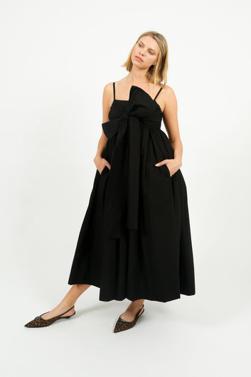 EP DR3209 Tie Front Dress in Black