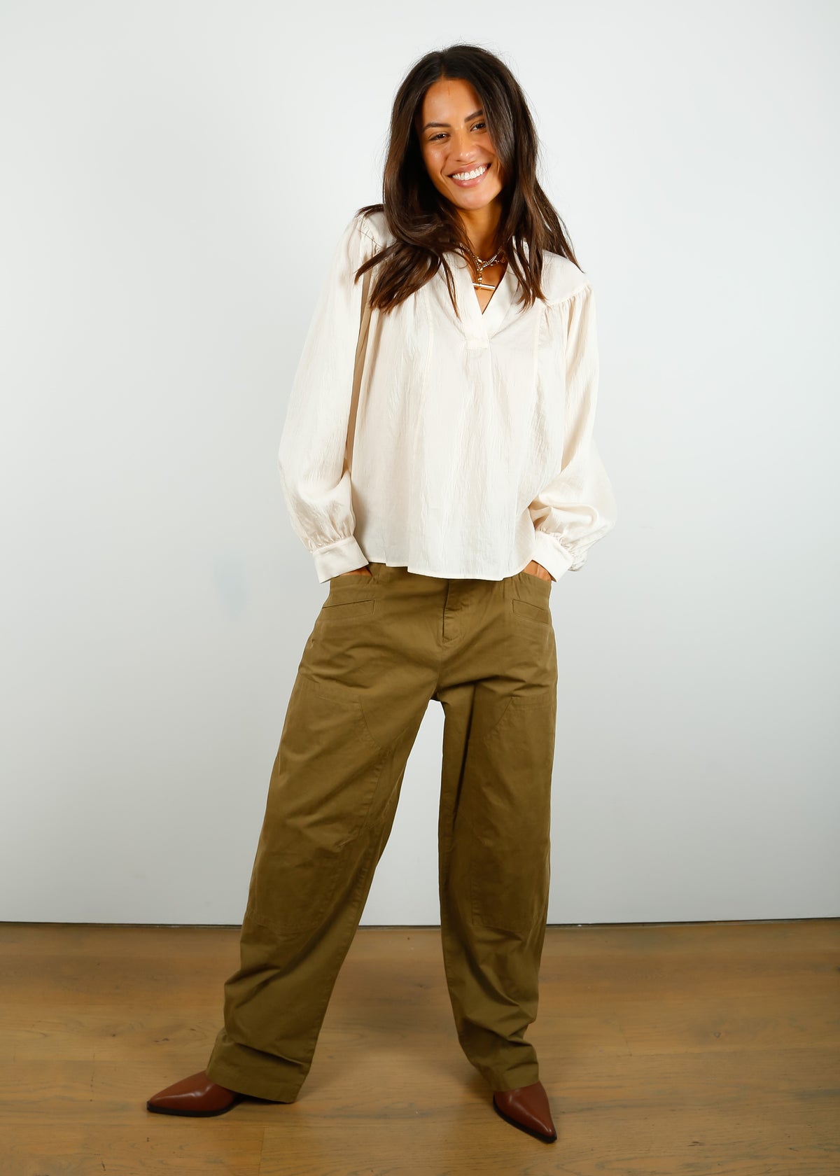 R&B Malia Italian Cotton Cargo Pant