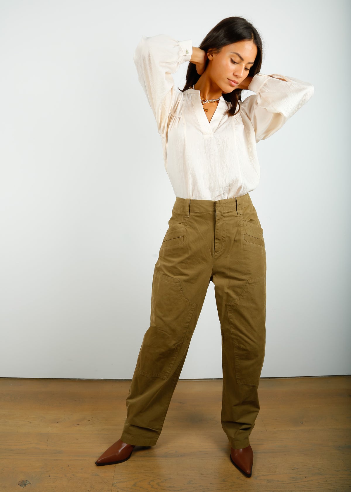 R&B Malia Italian Cotton Cargo Pant