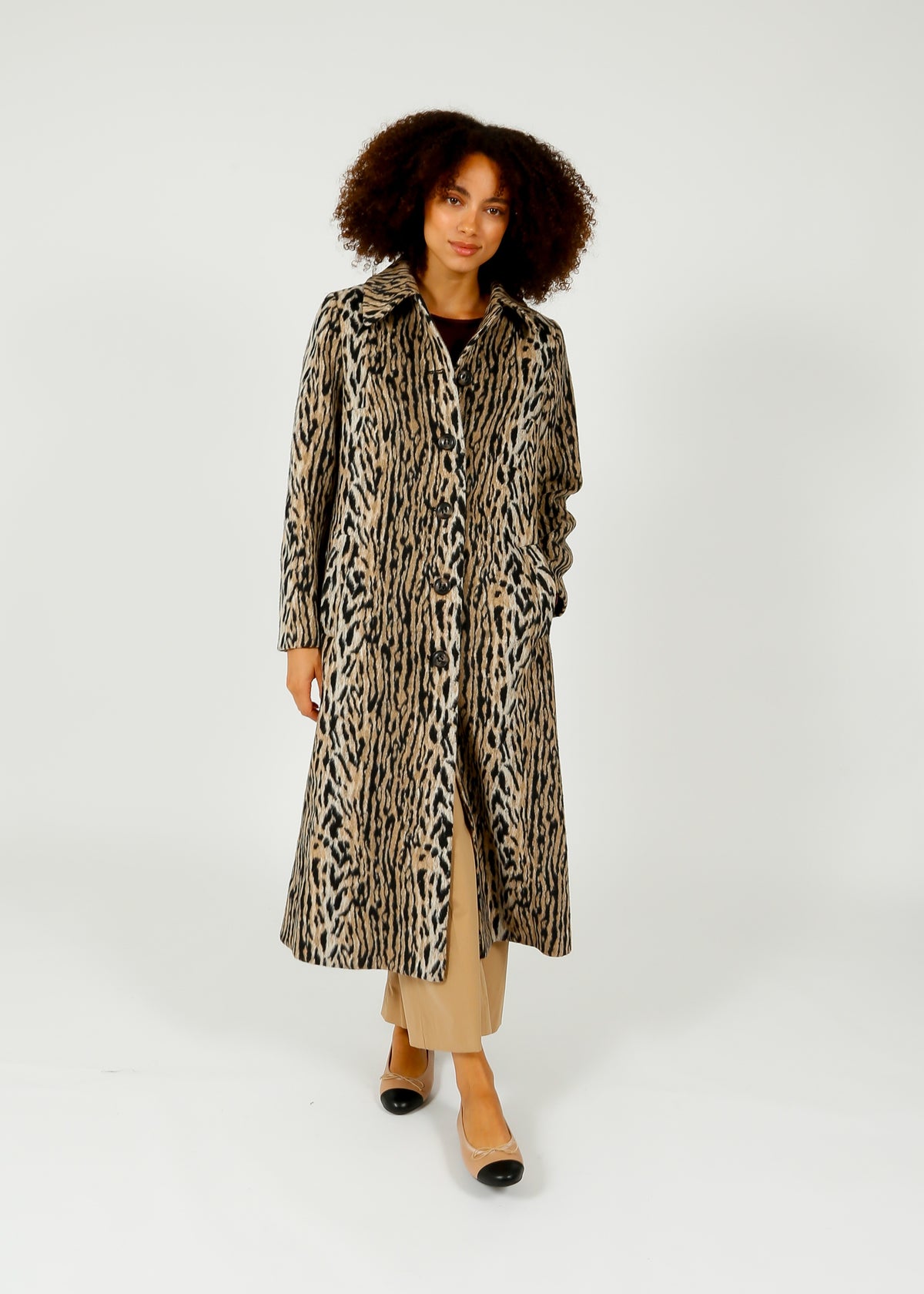 RIXO Milly Coat in Bohemia Leopard