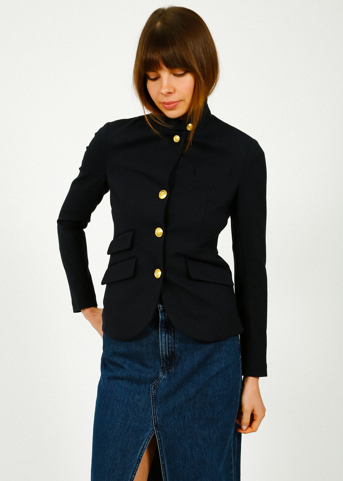 R&B Slade Ponte Blazer in Salute