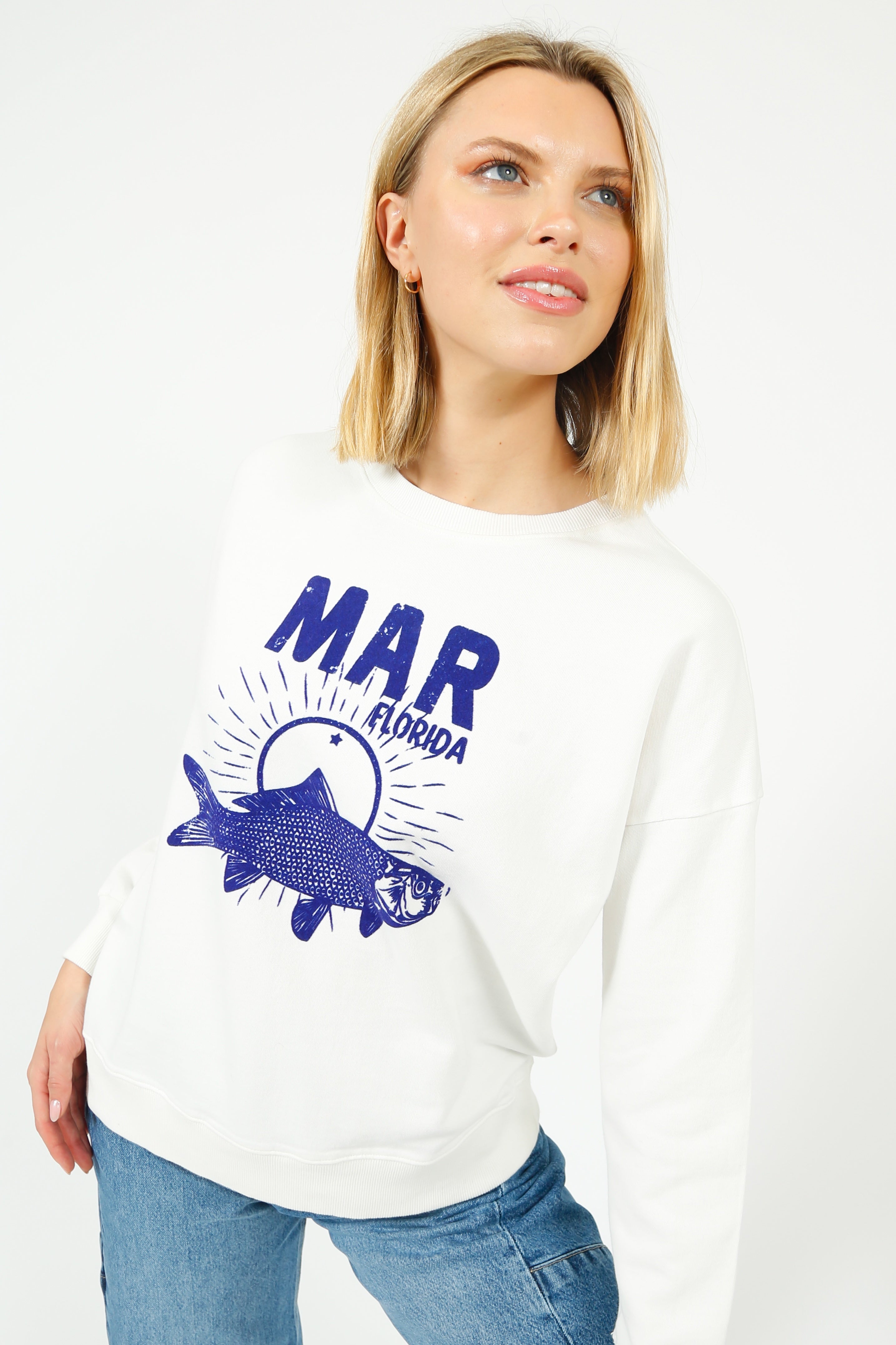 FIVE Fish Sweatshirt in Meringue