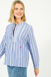 You added <b><u>FIVE Benedicte Blouse in Blue</u></b> to your cart.