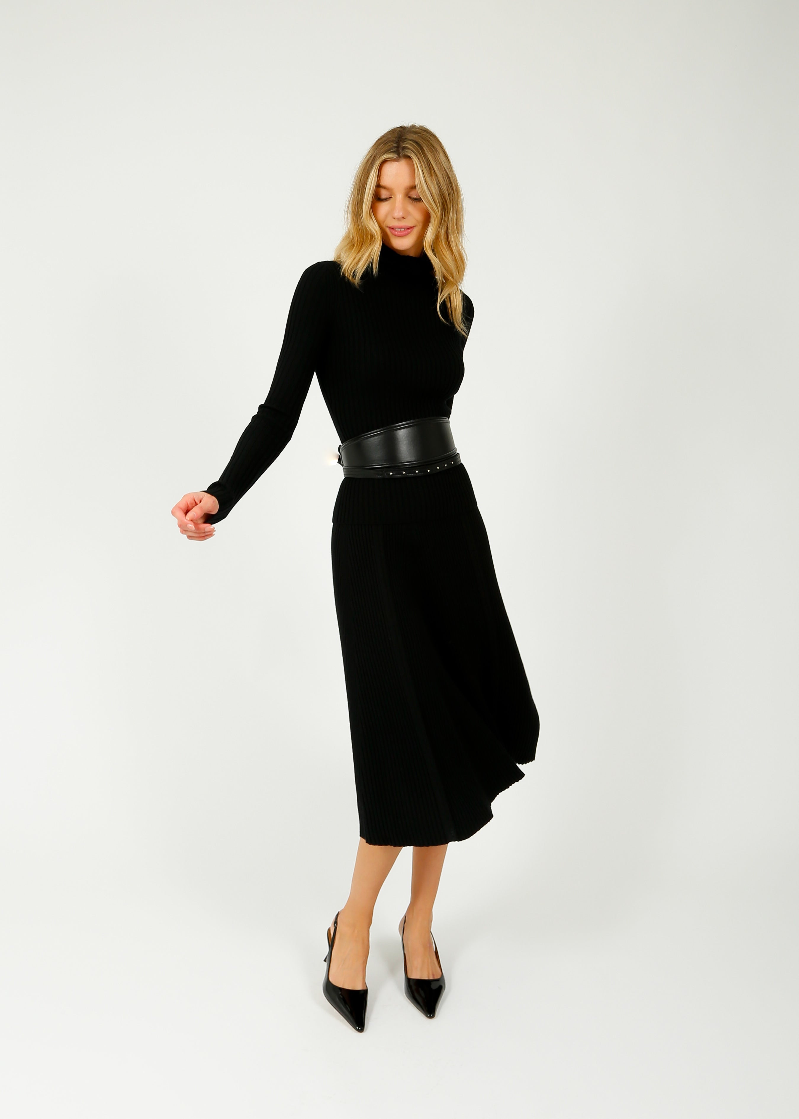 JOSEPH  Silk Blend Skirt in Black