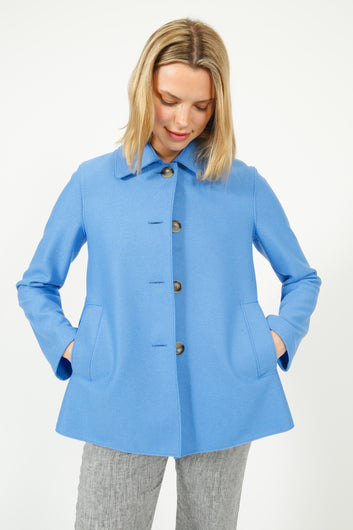 HW Short Loden Jacket in Azure