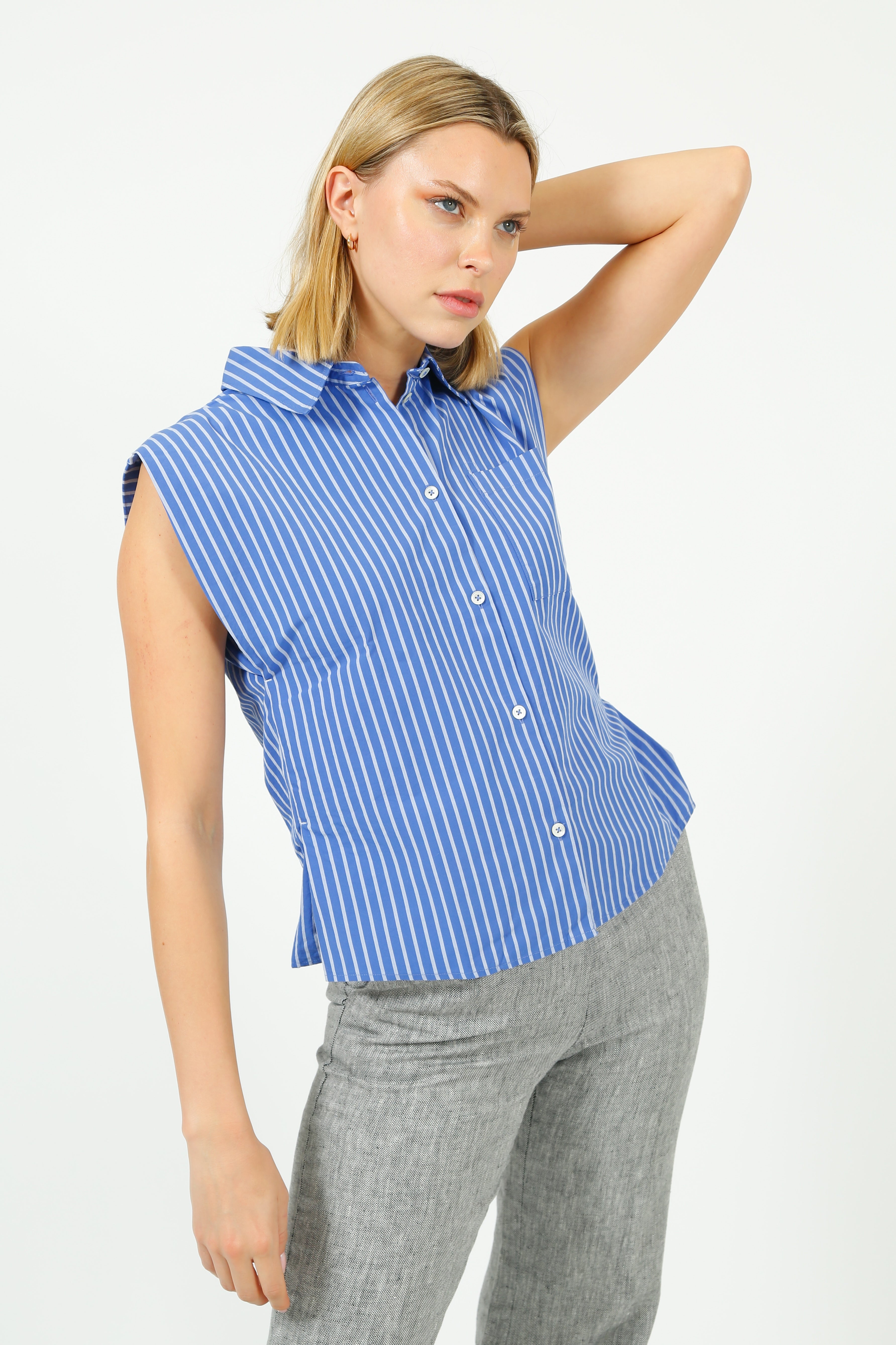 BR Galice Striped Shirt in Blue