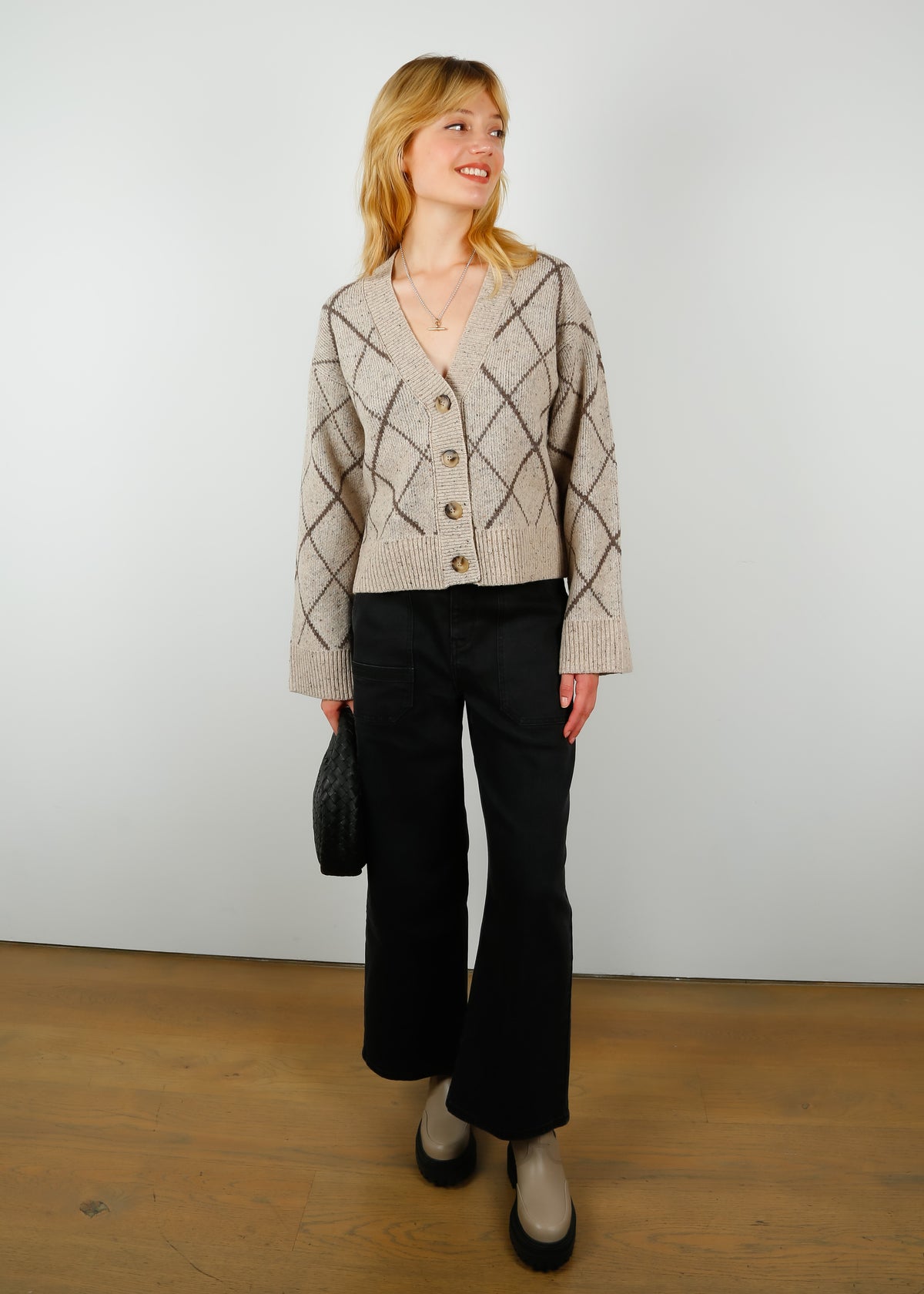 SLF Aril Knit Cardi in Birch