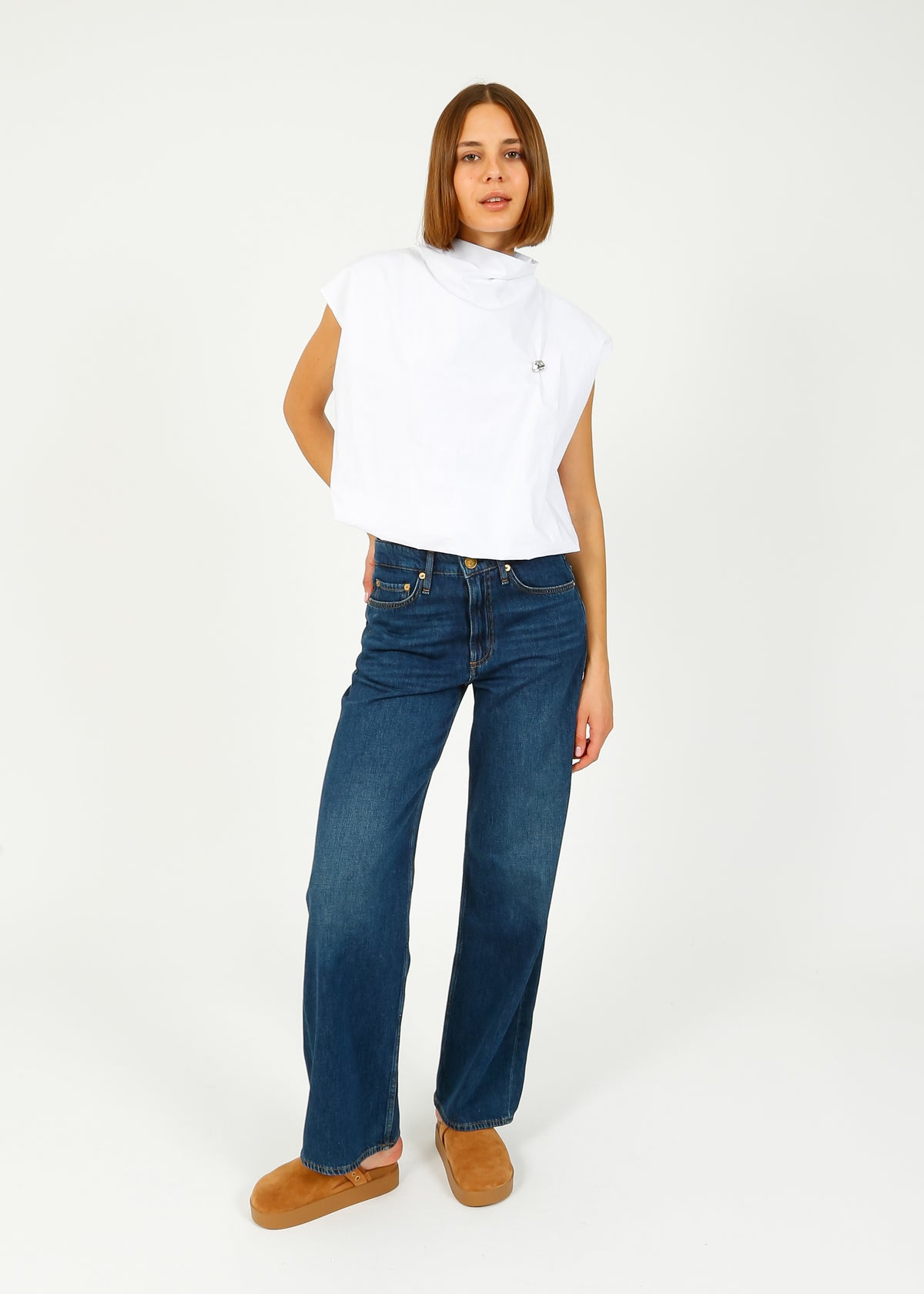 SLF Delia SL Top in White