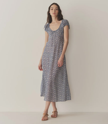 DOEN Sofia Dress in Blue Porcelain Tea Floral
