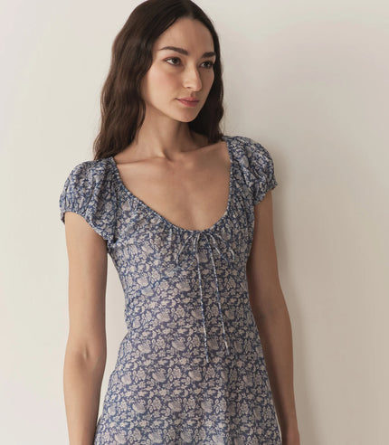 DOEN Sofia Dress in Blue Porcelain Tea Floral