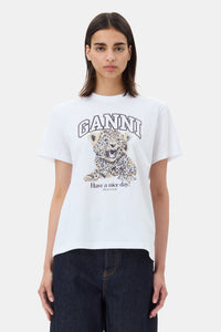 You added <b><u>GANNI T4124 Basic Jersey Leopard Relaxed T Shirt</u></b> to your cart.