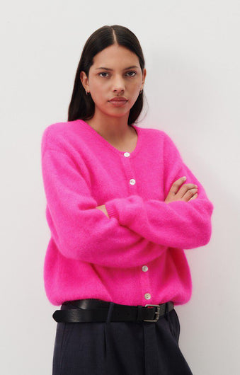 AV Vitow Cardi in Rose Fluro Chine