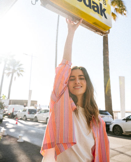 TINSELS Wood The Sea Blouse in Mandarine