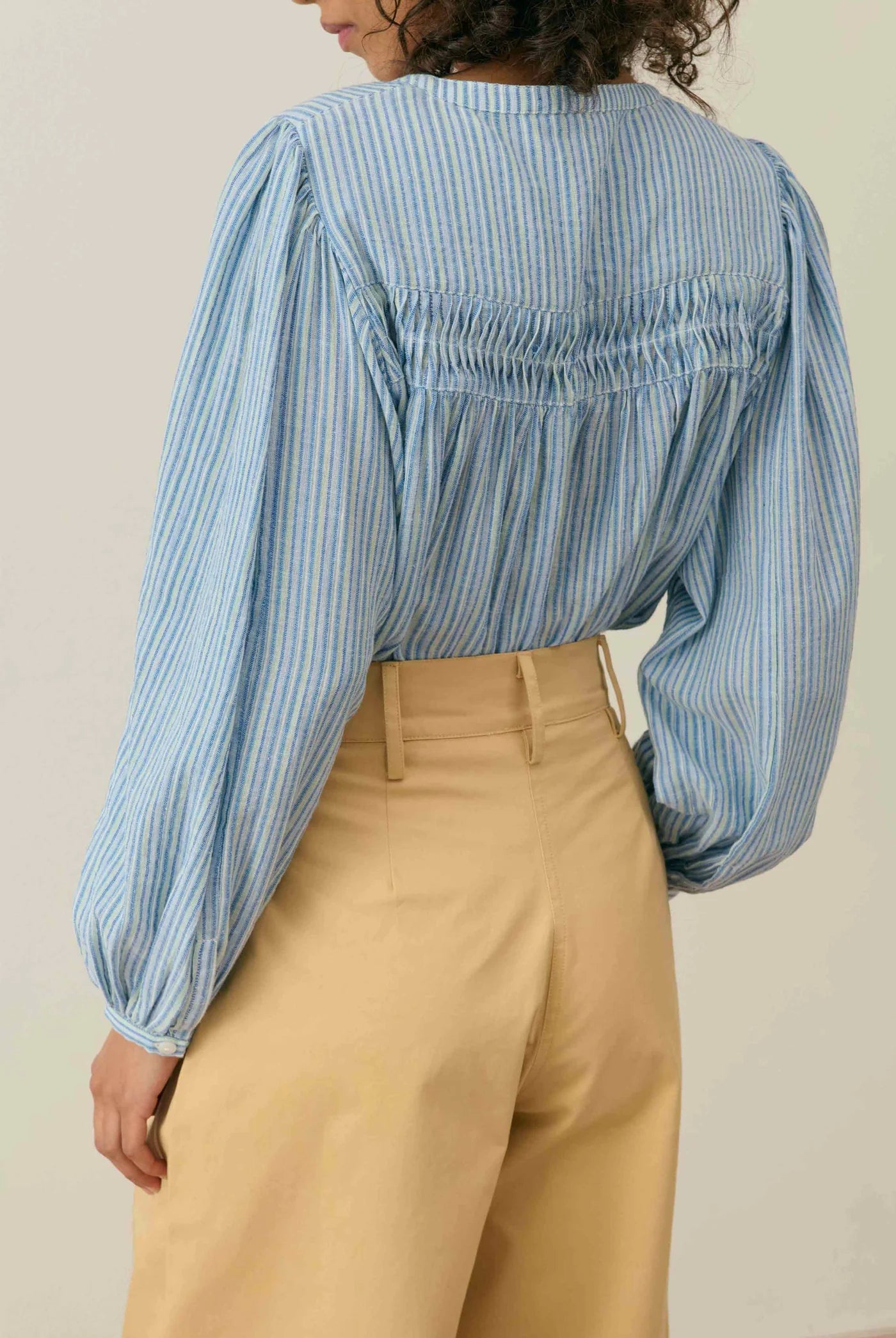 LM Jally Shirt in Blue Parasol Stripes