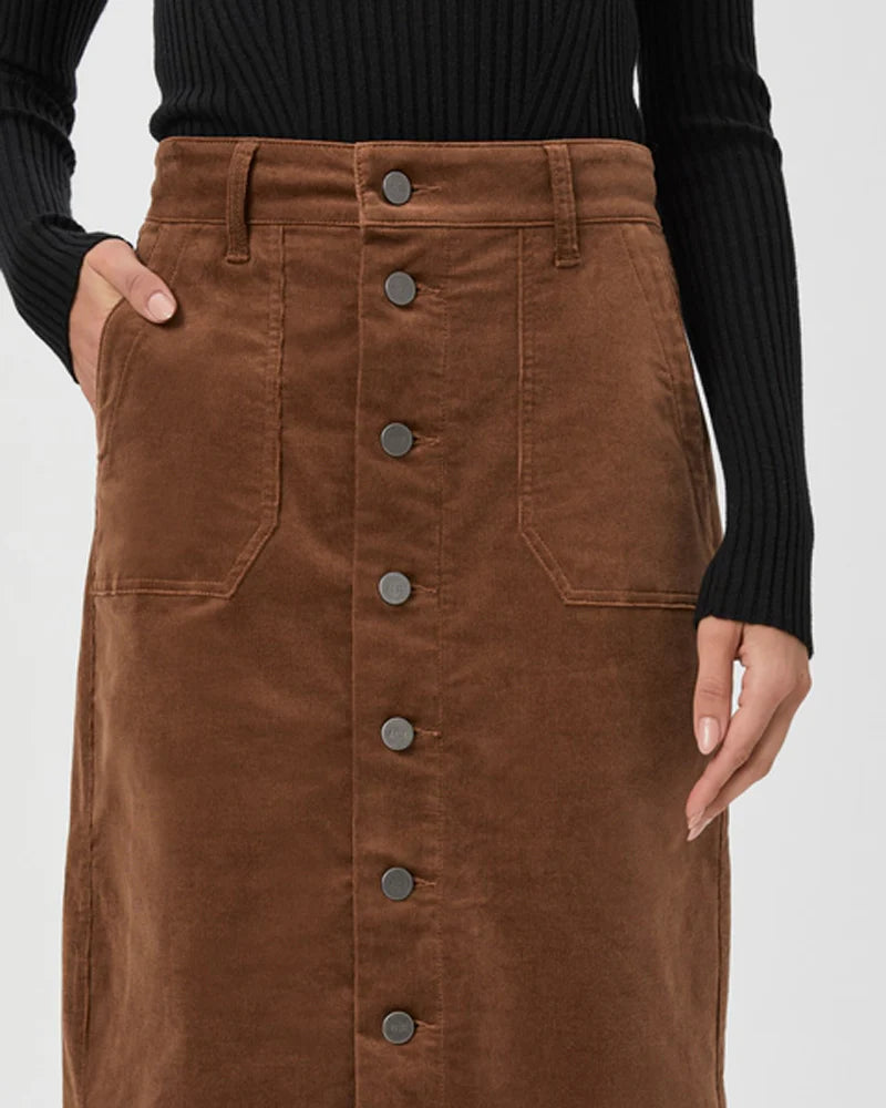 PAIGE Meadow Midi Skirt in Maple