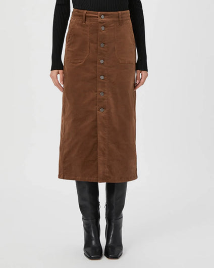 PAIGE Meadow Midi Skirt in Maple