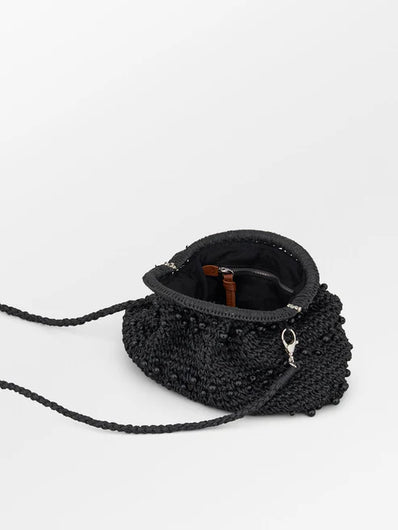BECKS Vanessa Bonita Straw Bag in Black