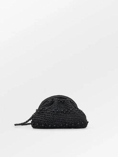 BECKS Vanessa Bonita Straw Bag in Black
