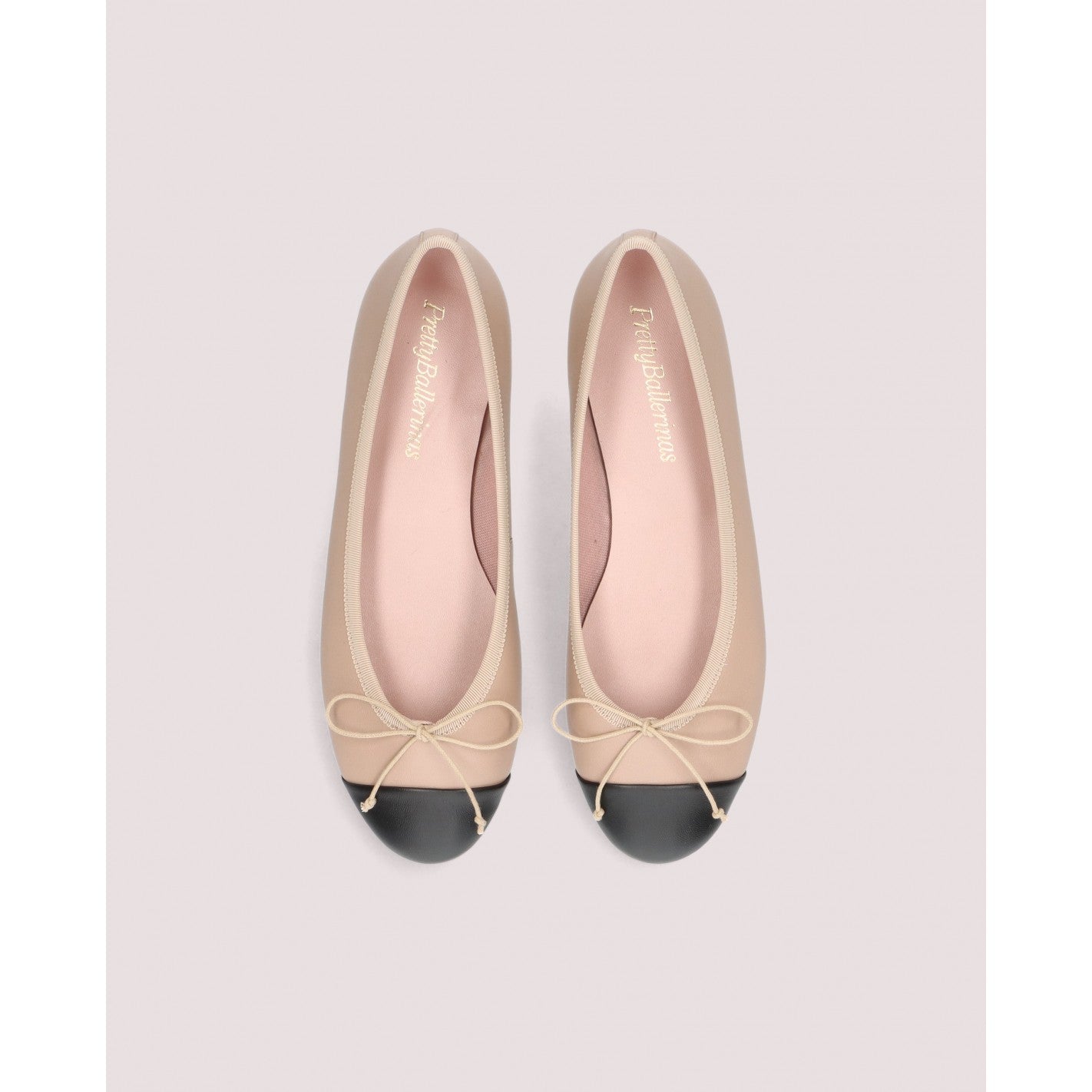 PB Nicole Ballet Pump in Nude, Black