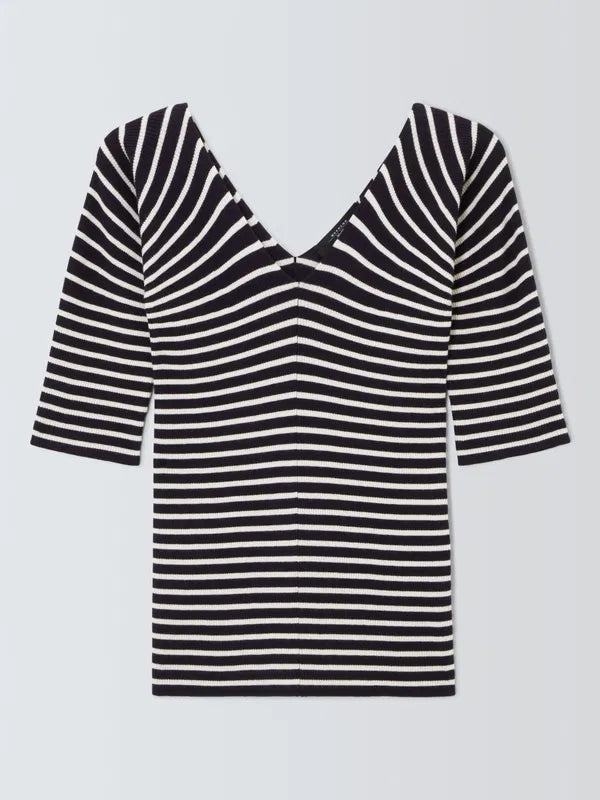 MM Oceano Striped Top in Navy