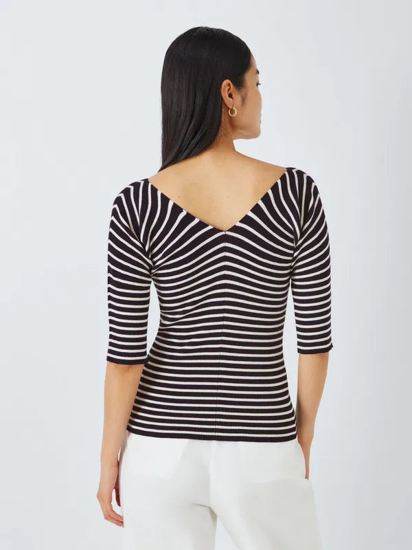 MM Oceano Striped Top in Navy