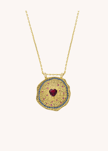 MYA BAY Ruby Heart Medallion