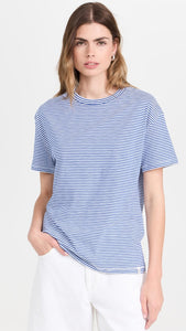 You added <b><u>R&B Mini Slub Stripe Boyfriend Tee in Blue, White</u></b> to your cart.