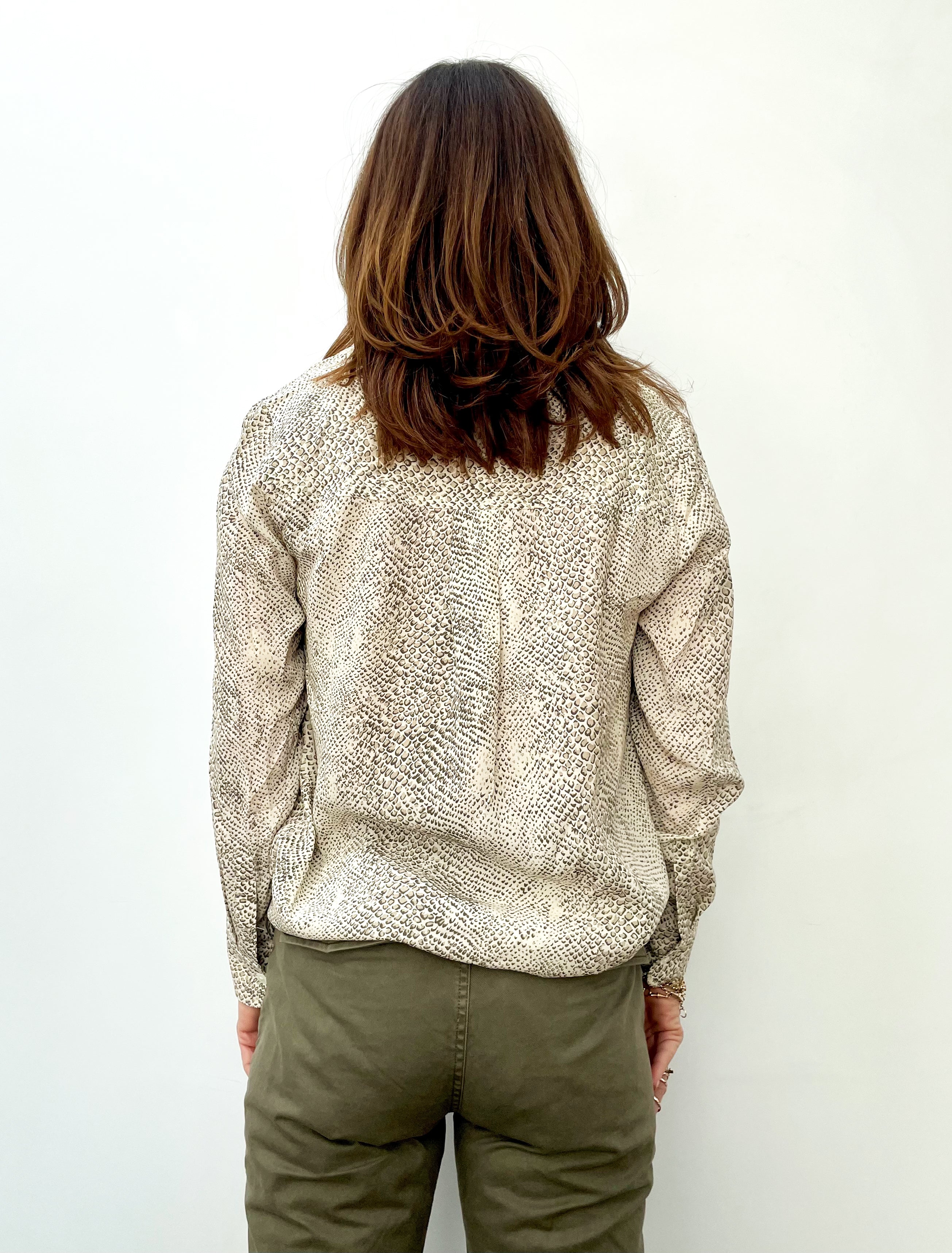 RAILS Hillary Top in Cream Snakeskin