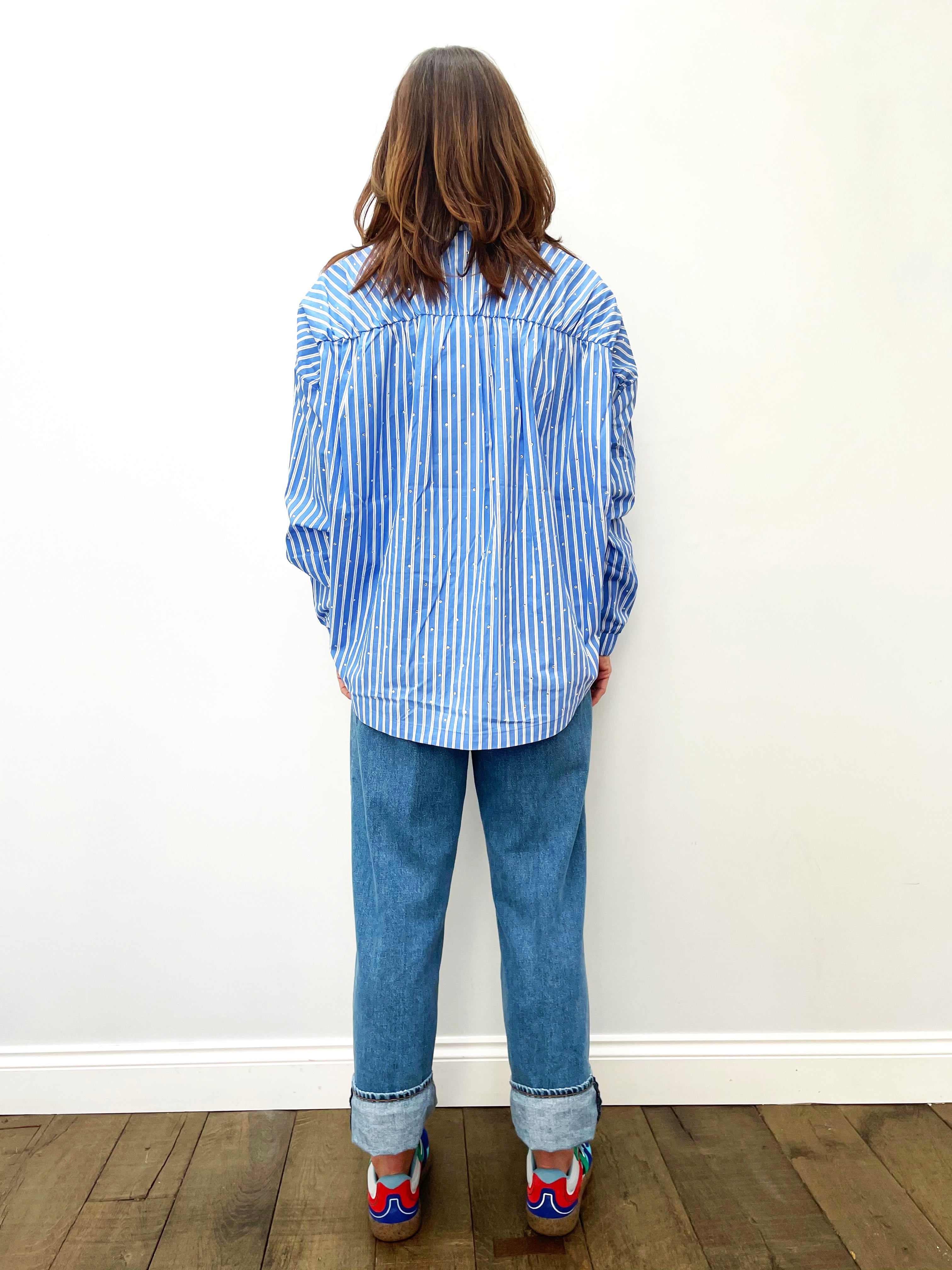 EA Zaboon Cotton Shirt in Halogen Blue