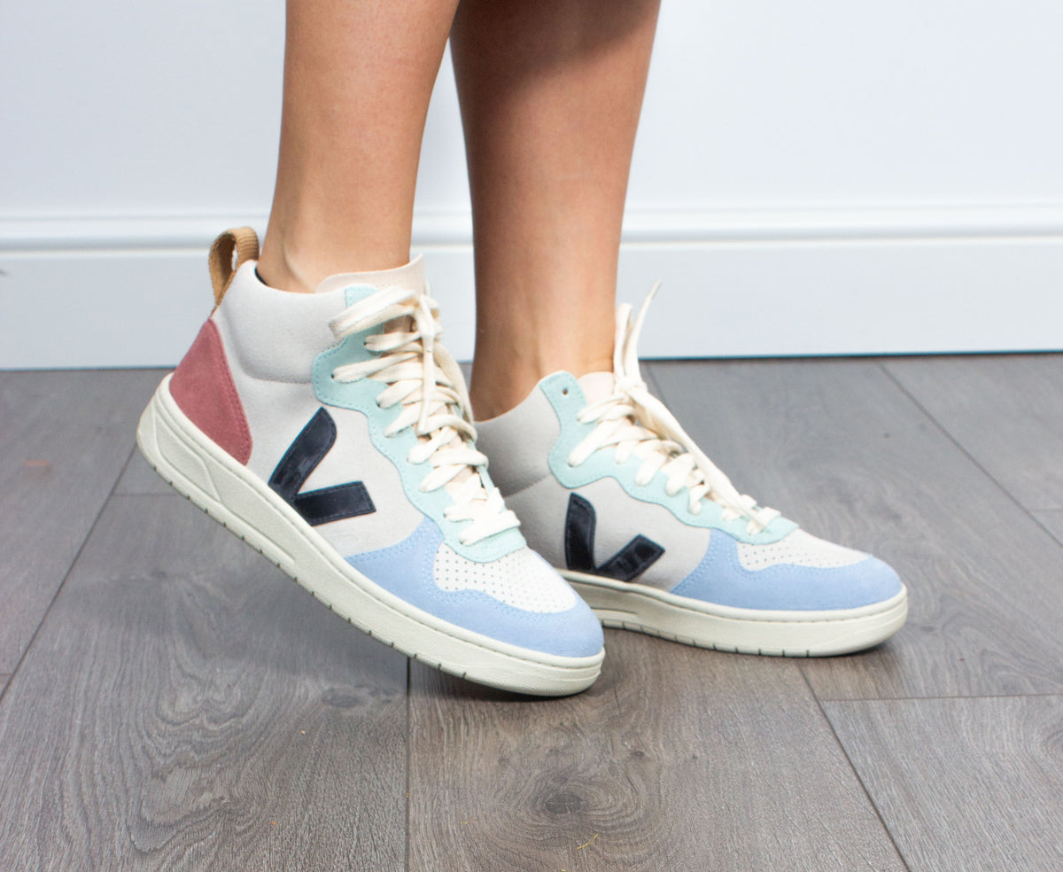 Veja V-15 multicoloured suede trainers