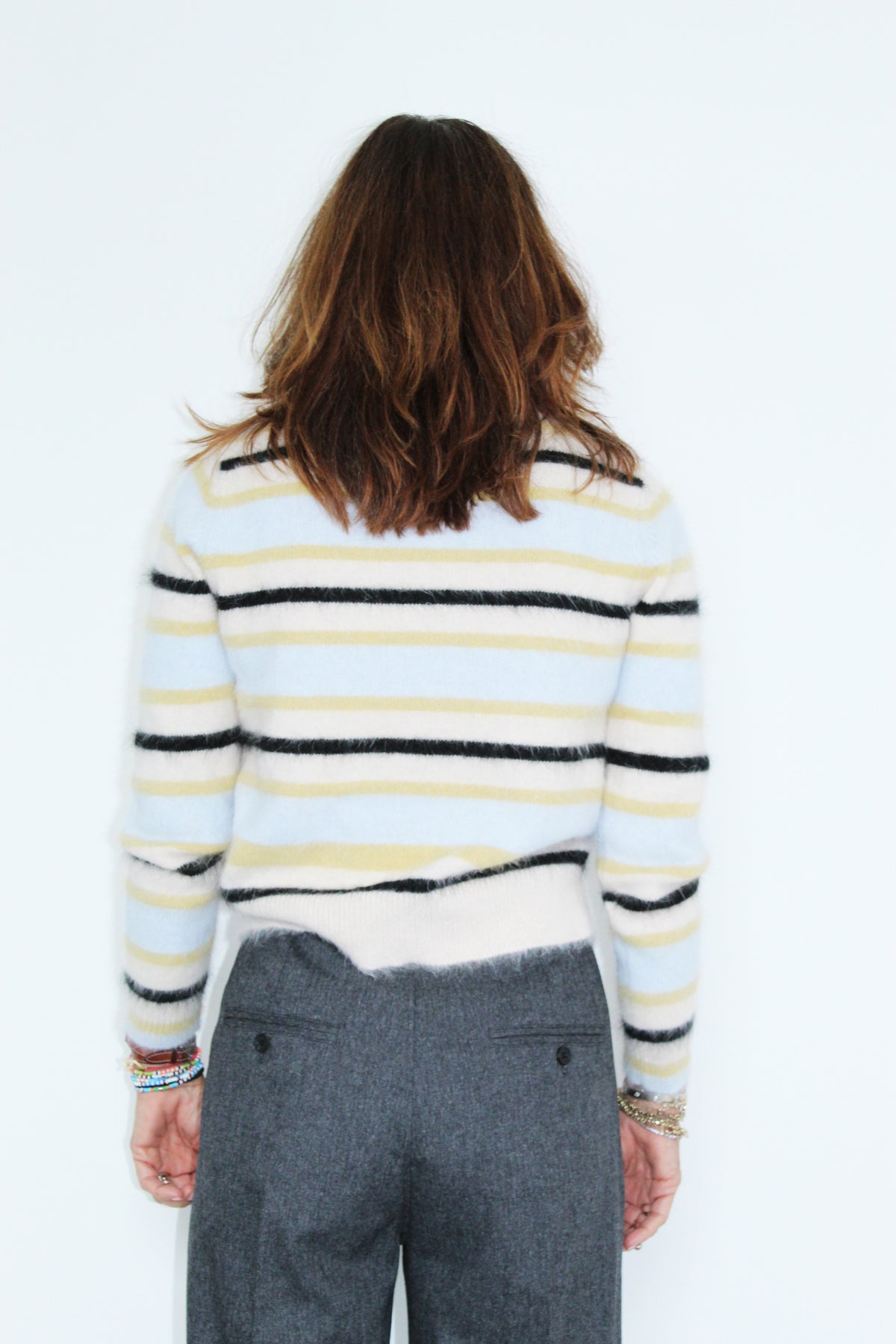 BR Dattor Angora Blend Stripe Knit in Multi