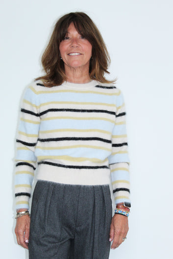 BR Dattor Angora Blend Stripe Knit in Multi