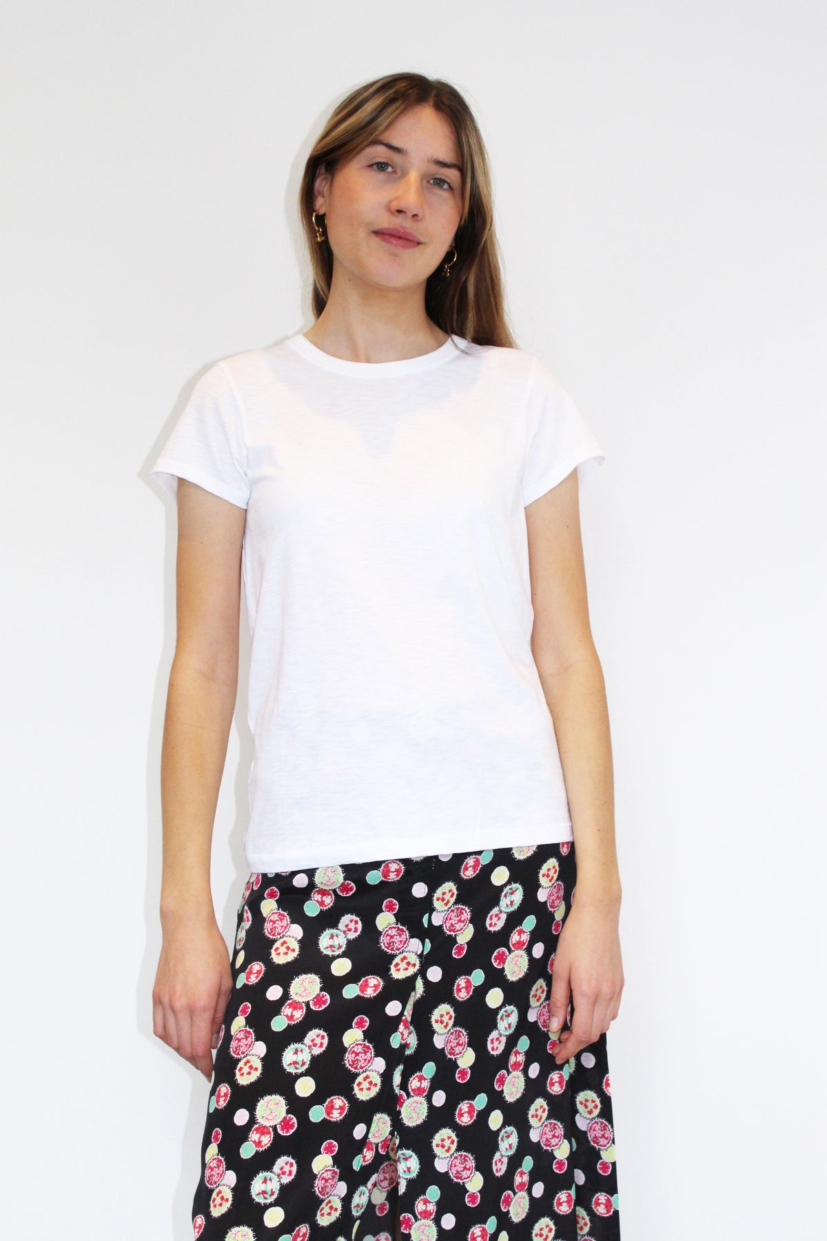 R&B The Slub Cotton Tee in White