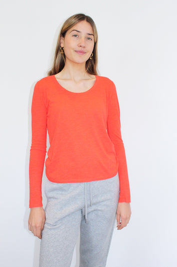 AV JAC49 Long Sleeve Tee in Vintage Orange