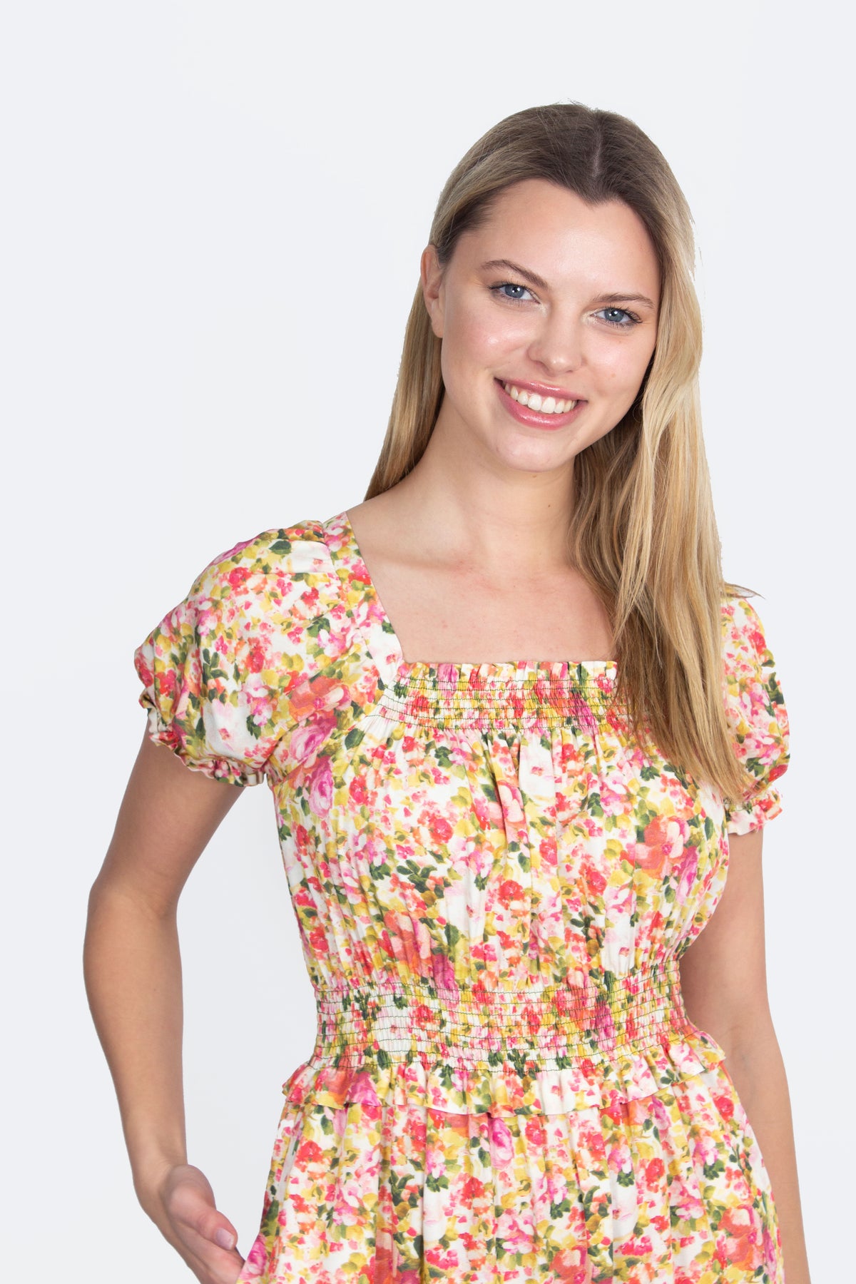 Loretta Caponi Stefania floral-print dress