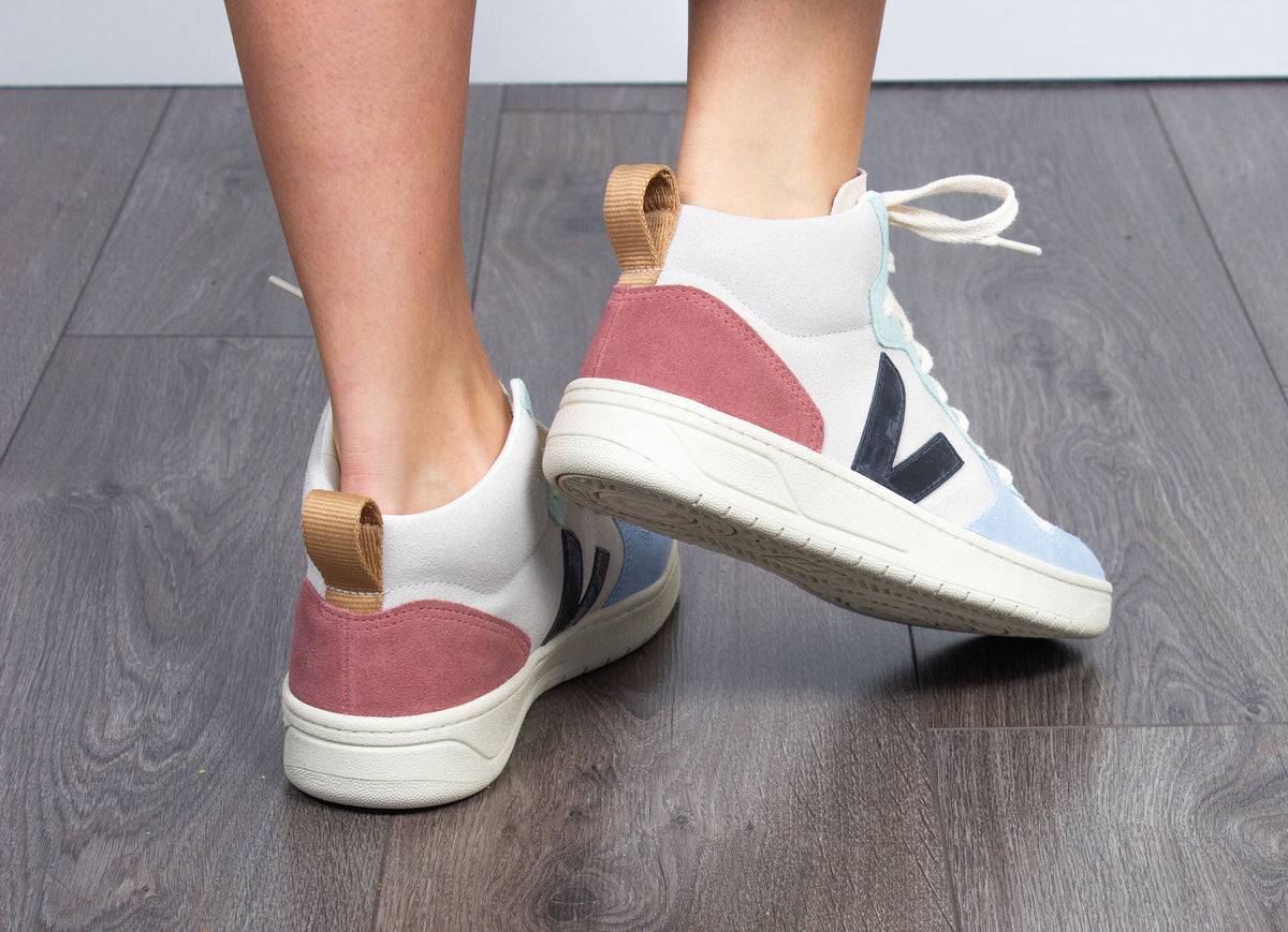 Veja V-15 multicoloured suede trainers