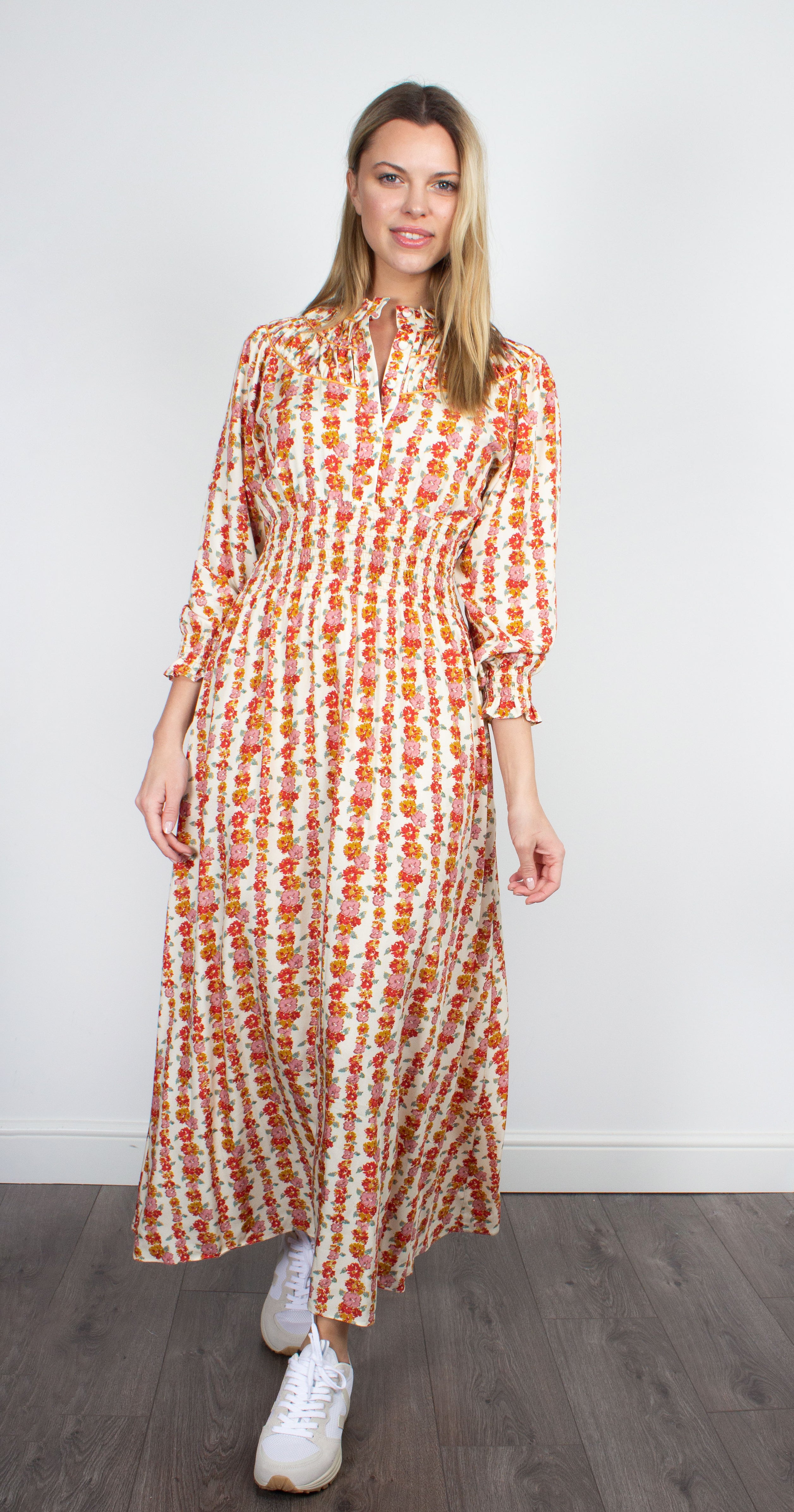 Loretta Caponi  Zaira floral-print maxi dress