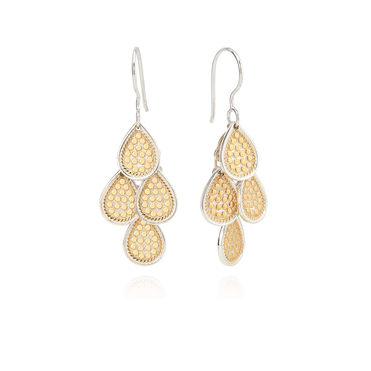 AB 0024E gold tear drops earrings