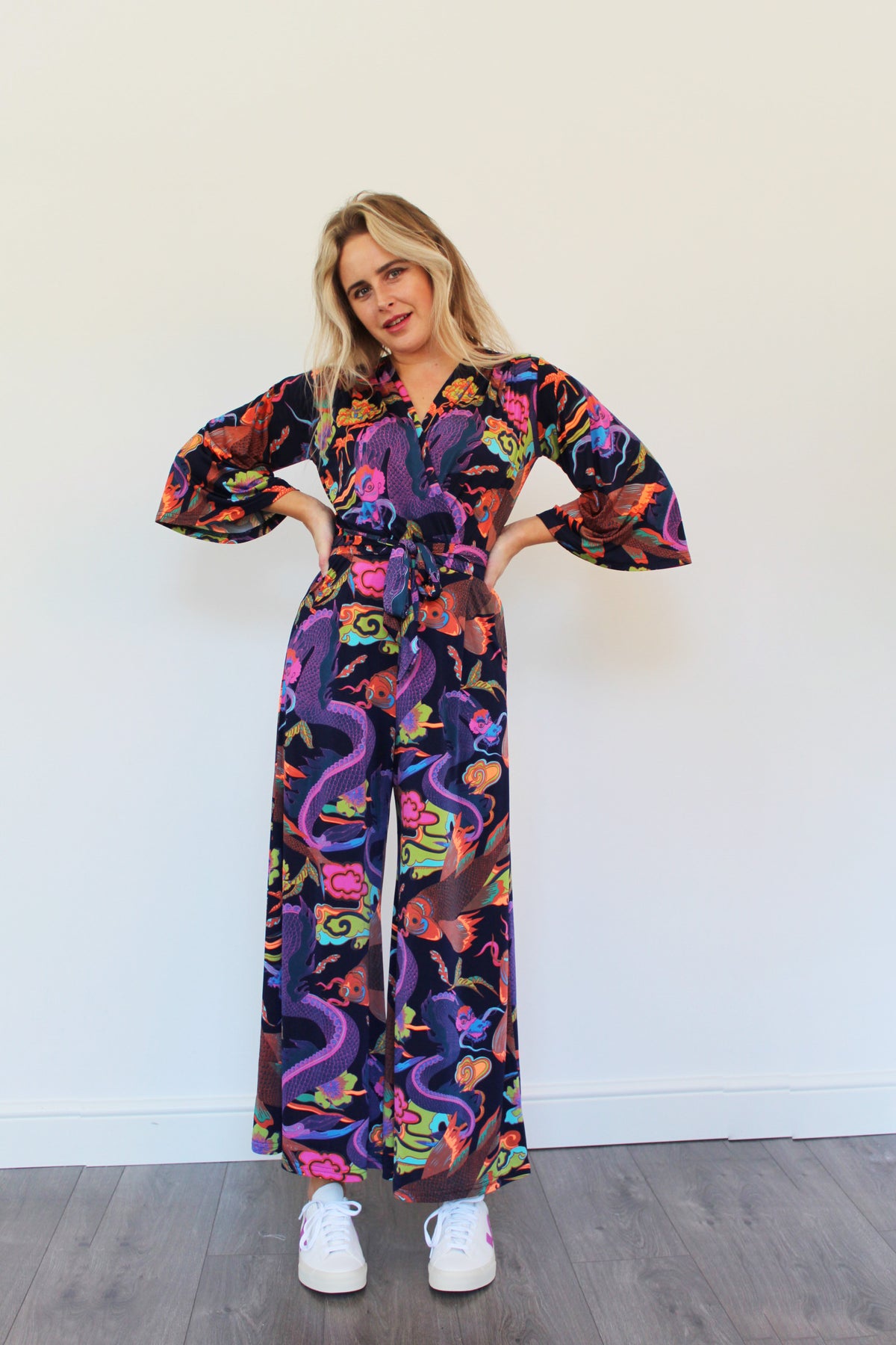 ONJENU Laurie Jumpsuit in Neon Dragon