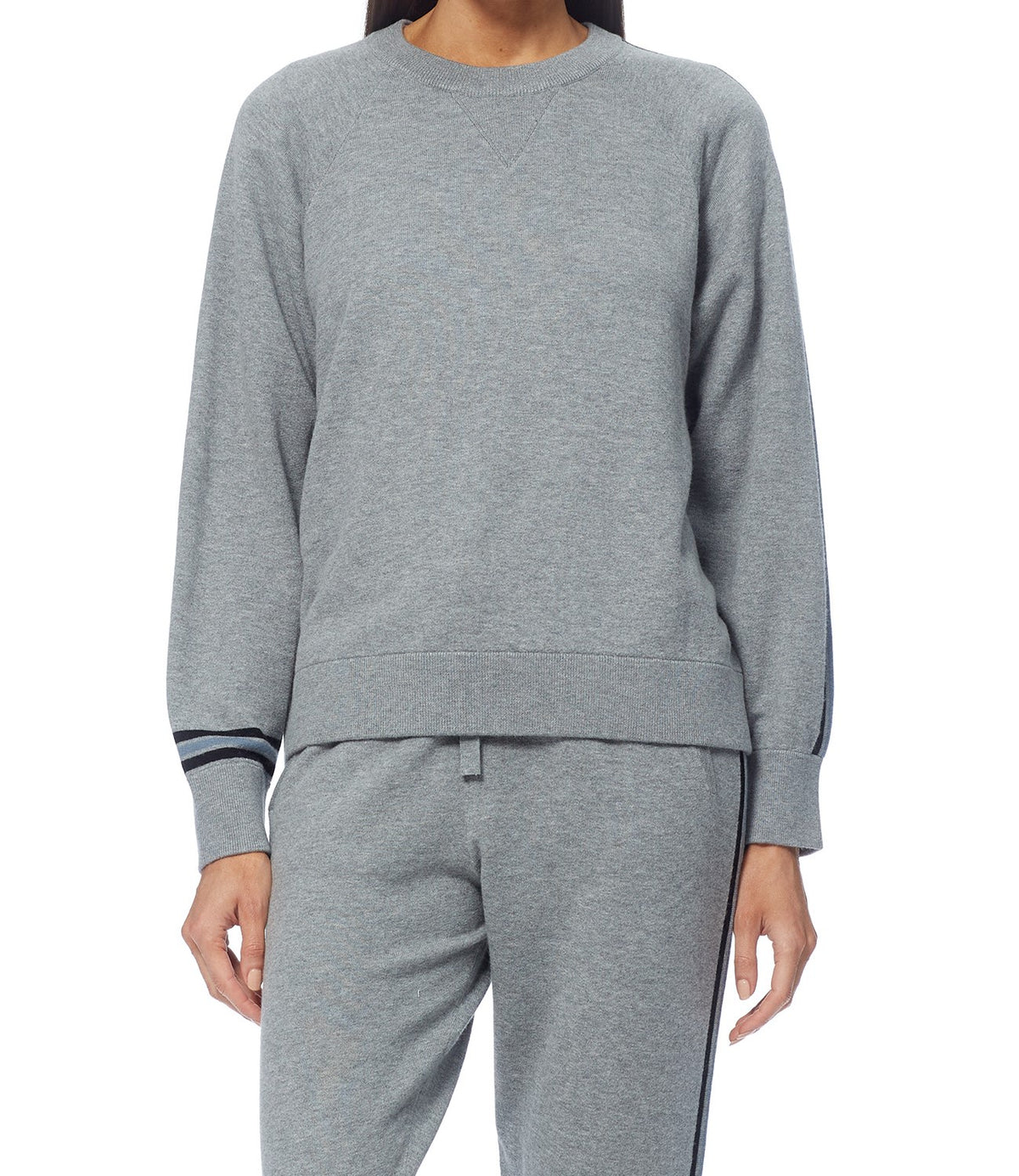 360 Carrie Crewneck Knit in Heather Grey