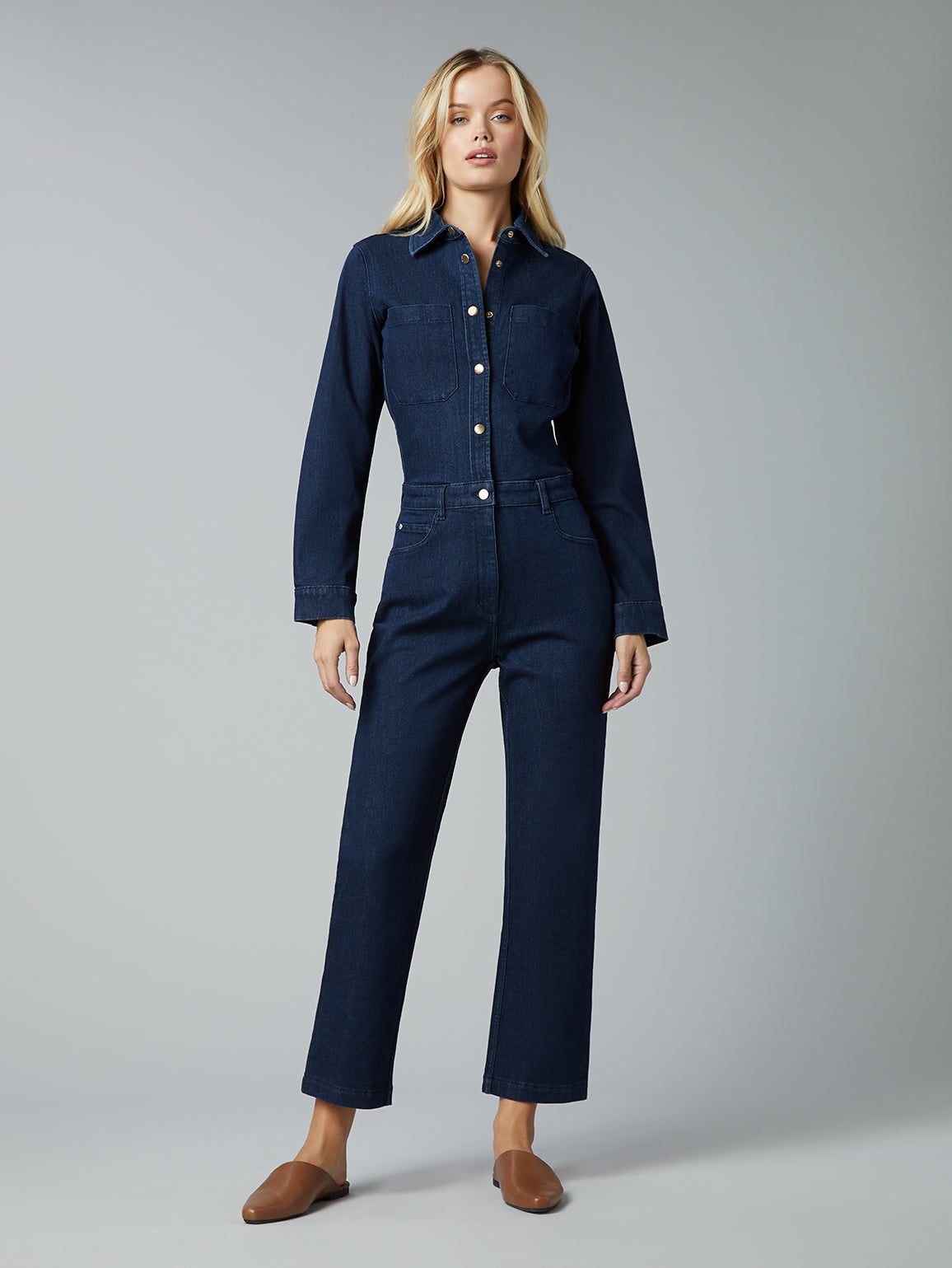 DL1961 Freja Jumpsuit in Dark Indigo