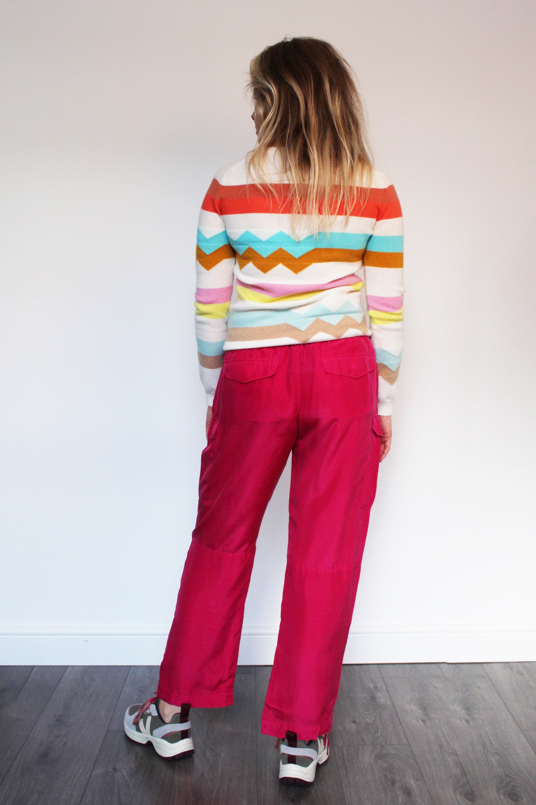 JU Electric Stripe Crew Knit in Multi