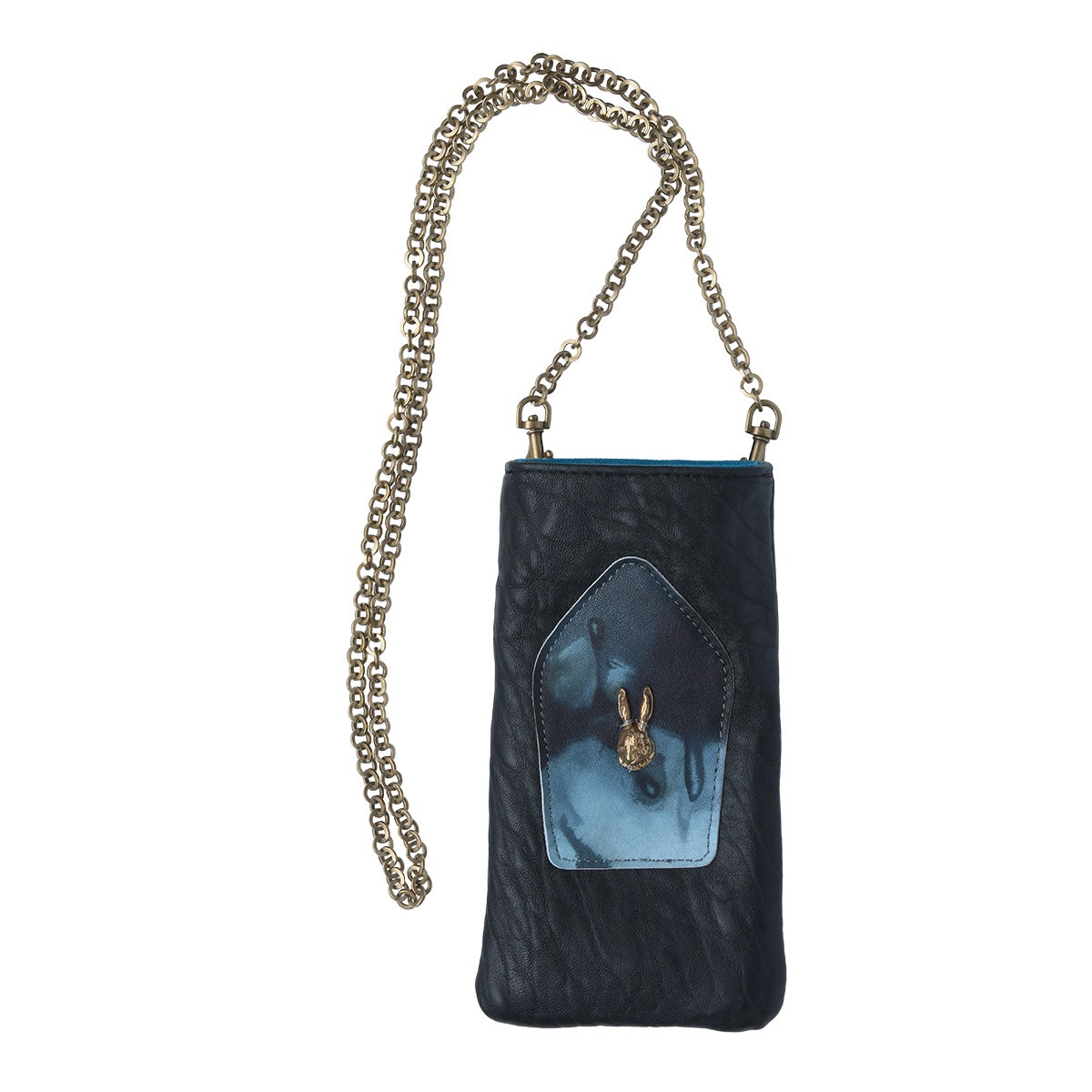 SLP Bip Gold Rabbit Tie Dye Pochette in Black