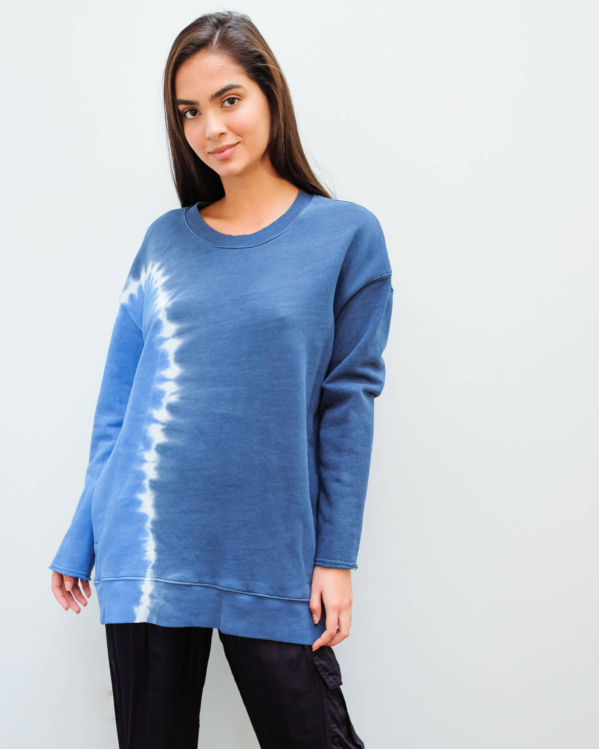 RA 4022 Oversized tie dye sweatshirt in sky